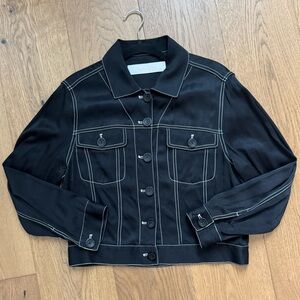 See By Chloe - Utility Jacket Contrast Stitch - Size M - GUC - Black & White
